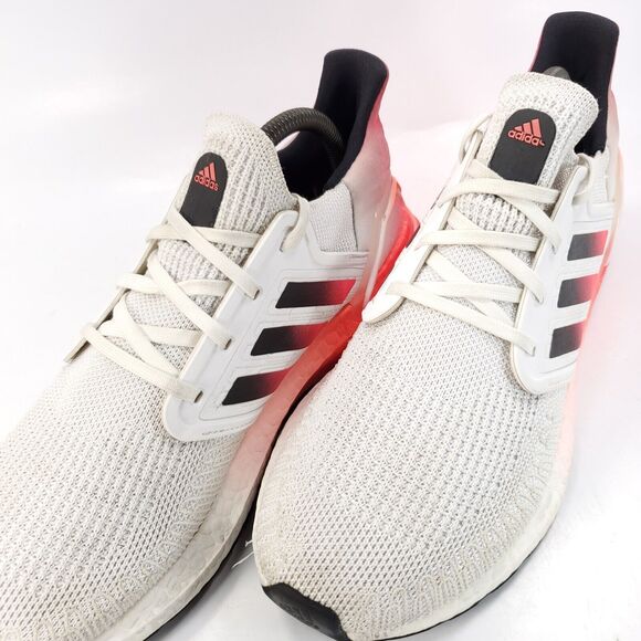 Adidas Ultraboost 2020 Athletic Running Shoe Mens Size 8 EG5177 White Red Black - Picture 8 of 9